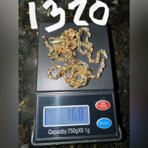 3 color Gold rope chain pink white yellow real 14k Gold